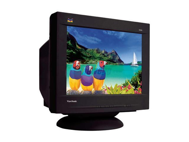 ViewSonic E90FB Black 19" CRT Monitor 0.20mm horizontal x 0.13mm vertical; 0.25mm diagonal Dot Pitch D-Sub