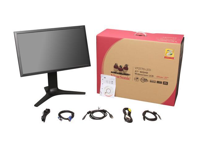 ViewSonic VP2770-LED Black 27" 12ms WQHD HDMI Widescreen LED Monitor ...