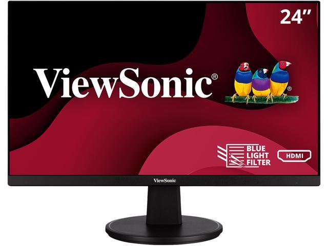ViewSonic VA2447-MH 24 Inch Full HD 1080p Monitor with Ultra-Thin Bezel, Adaptive Sync, 75Hz, Eye Care, and HDMI, VGA Inputs for Home and Office