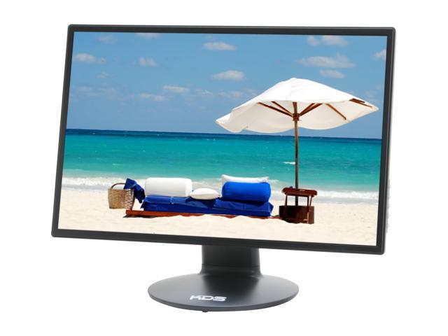 KDS K-22B2W Black 22" 5ms Widescreen LCD Monitor 300 cd/m2 1000:1 Built in Speakers w/ HDCP Support