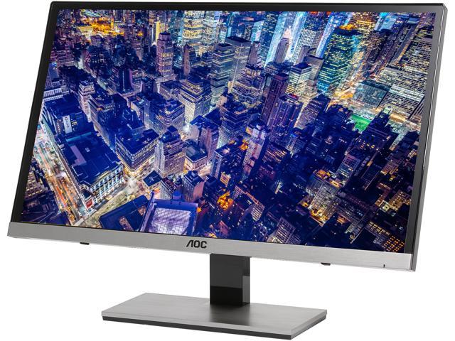 AOC i2367Fh Black / Silver 23" 5ms IPS Frameless Widescreen LCD/LED Monitor, 250 cd/m2 50,000,000:1, Ultra Narrow Bezel 2mm, Built-in Speakers, D-Sub HDMI
