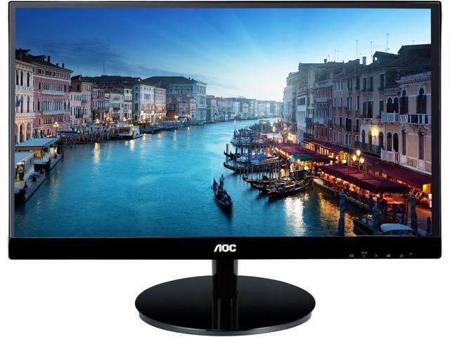 AOC I2769VM 27" Full HD 1920x1080 monitor, 3-sided frameless/ultra-thin bezels, IPS Panel, 50M:1 dynamic contrast ratio, DisplayPort/HDMI (x2)/DVI/VGA, Built-in speakers, VESA compatible