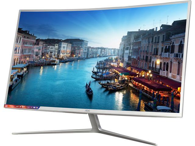 Aoc C4008vu8 White Silver 40 Curved 4k Uhd Display With 10 Bit Color 5ms Widescreen Led Backlight Lcd Monitor Built In Speakers Newegg Com