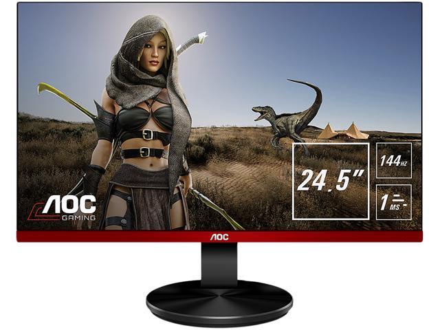 Low Input Lag 1ms 96% sRGB VESA FHD 144Hz DP/HDMI/VGA NVIDIA G-SYNC Compatible Height Adjust AOC G2590PX 25 Frameless Gaming Monitor