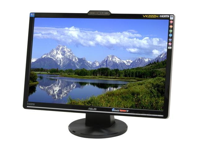 ASUS VK222H 22" WSXGA+ 1680 x 1050 D-Sub, DVI, HDMI Built-in Speakers LCD Monitor w/Webcam
