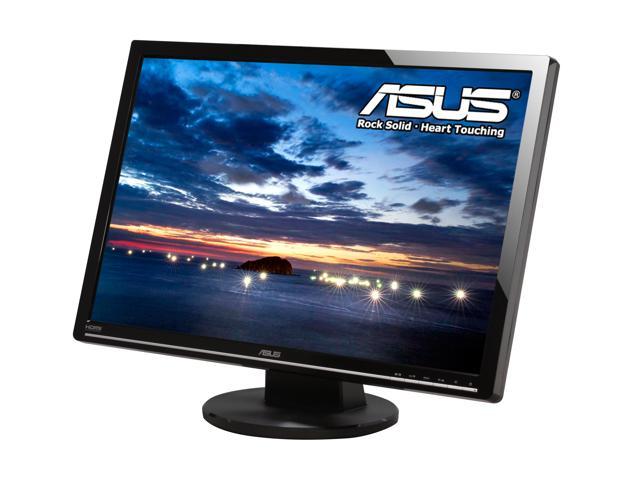 ASUS VW266H Black 25.5" HDMI Widescreen LCD Monitor 300 cd/m2 1000:1 (ASCR 20000:1) Built in Speakers w/ component connector