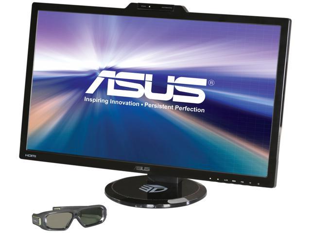 ASUS VG Series VG278H Black 27" 2ms HDMI Swivel & Height Adjustable Widescreen LED Backlight LCD 3D 120Hz Monitor 300 cd/m2 ASCR 50,000,000:1 w/ 3D glasses and speakers