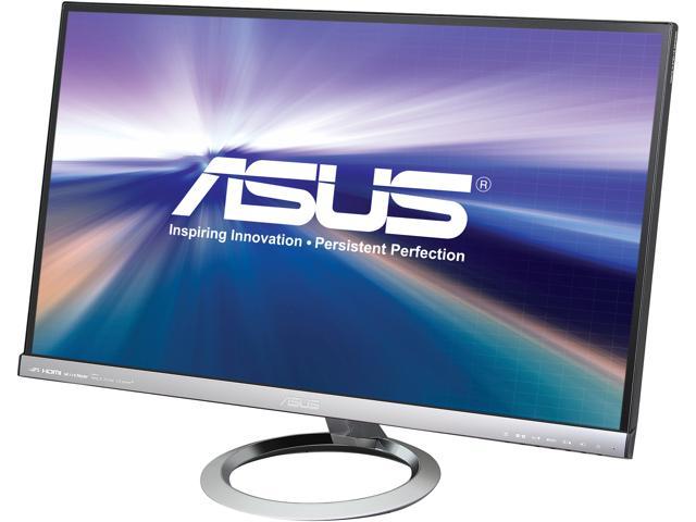ASUS Designo MX279H Silver & Black 27" Frameless Widescreen Monitor FHD (1920x1080) AH-IPS 5ms (GTG) Built-in Audio by Bang & Olufsen ICEpower® 2 x HDMI D-Sub 3.5mm Earphone Jack  250 cd/m2 ASCR 80,000,000:1