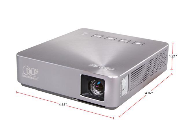 Asus S1 Silver Portable LED Projector, 854 x 480, 1000:1, 200 ANSI Lumens, Built-in Speaker Business Projectors - Newegg.com