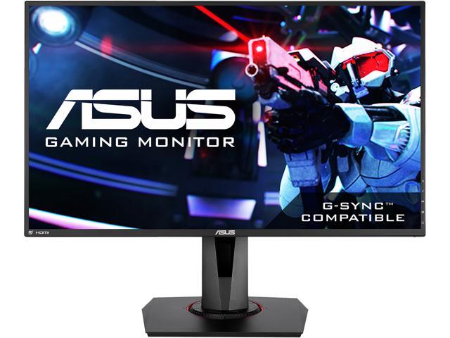 ASUS VG278Q 27" Full HD 1920 x 1080 144Hz 1ms DisplayPort HDMI DVI Asus Eye Care with Ultra Low-Blue Light & Flicker-Free AMD Free Sync G-Sync Compatible Built-in Speakers LED Backlit Height Adjustable Gaming Monitor