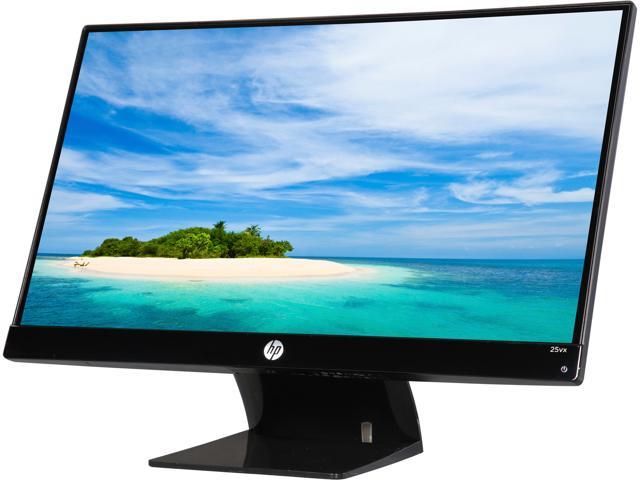 HP 25VX 25" IPS HDMI Widescreen LED Monitor with Ultra-wide 178 Viewing Angle, Full HD 1080p, 8,000,000:1 Dynamic Contrast Ratio, Built-in HDMI, DVI and VGA Ports - Grade A