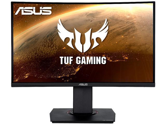 ASUS TUF Gaming VG24VQ 24" Full HD 1920 x 1080 1ms MPRT 144Hz 2 x HDMI, DisplayPort AMD FreeSync Asus Eye Care with Ultra Low-Blue Light & Flicker-Free Backlit LED Height Adjustable Curved Gaming Monitor