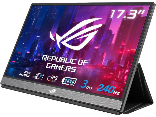 Asus Rog Strix Xg17ahpe 17 Actual Size 17 3 Full Hd 19 X 1080 3 Ms Gtg 240 Hz Max Micro Hdmi Usb C Built In Speakers Portable Ips Gaming Monitor Newegg Com