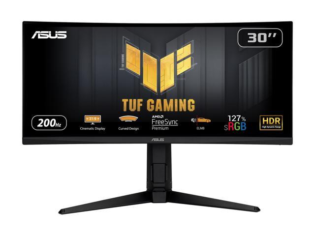 ASUS TUF Gaming 30 21:9 1080P Ultrawide Curved HDR Monitor (VG30VQL1A) -  WFHD (2560 x 1080), 200Hz (Supports 144Hz), 1ms, Extreme Low Motion Blur,  FreeSync Premium, Eye Care, DisplayPort, HDMI 
