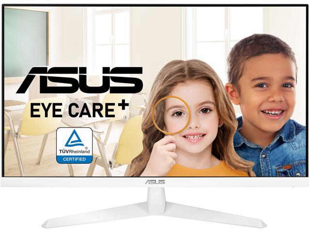 ASUS VY279HE-W 27" 1080P Monitor - White, Full HD, 75Hz, IPS, Adaptive-Sync/FreeSync, Eye Care Plus, Color Augmentation, Rest Reminder, Antibacterial Surface, HDMI, VGA, Frameless, VESA Wall Mountable