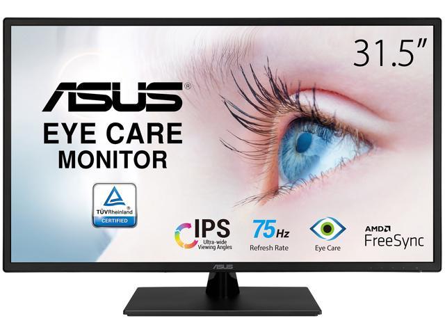 ASUS 31.5" 1080P Monitor (VA329HE) - Full HD, IPS, 75Hz, Adaptive-Sync, Eye Care, Low Blue Light, Flicker Free, HDMI, VGA, Wall Mountable, Tilt Adjustable
