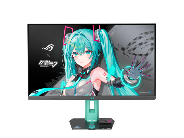 ASUS ROG Strix XG27ACMEG-G Hatsune Miku Edition Monitor – 27-inch 2560x1440, 260Hz OC (Above 144Hz), 0.3ms (min.), Fast IPS, Extreme Low Motion Blur Sync