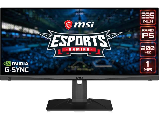 MSI 29.5" Optix MAG301RF Full HD 2560 x 1080 200Hz SS IPS 1ms (GTG) DisplayPort HDMI Tilt Swivel Height Adjust VESA G-Sync Compatible Gaming Monitor