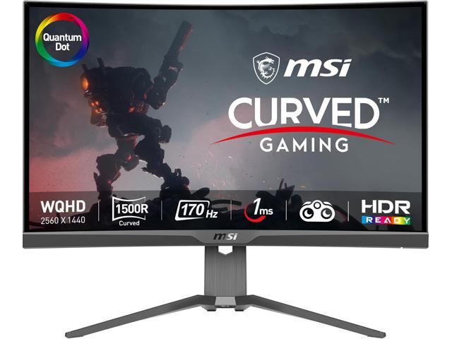 MSI 27" 170 Hz Rapid VA with Quantum Dot WQHD Gaming Monitor FreeSync Premium (AMD Adaptive Sync) 2560 x 1440 (2K) 94% Adobe RGB / 96% DCI-P3 / 127% sRGB MAG275CQRF QD