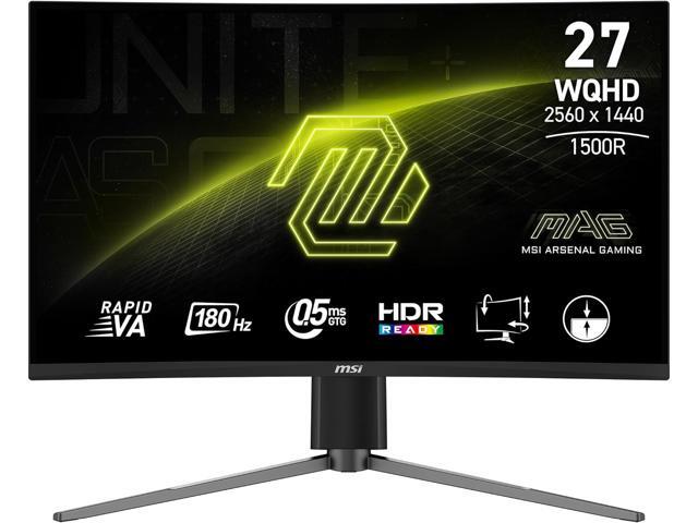 MSI 27" 180 Hz Rapid VA QHD Gaming Monitor 0.5ms (GTG) Curved MAG27CQ6PF