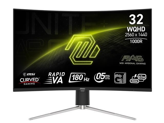MSI 31.5" 180 Hz VA QHD Gaming Monitor 0.5ms (GTG) Adaptive Sync Curved MAG 325CQRF QD E2