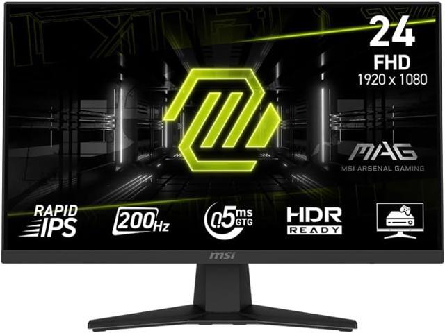 MSI 24" 200 Hz Rapid IPS FHD Gaming Monitor 0.5ms (GtG, Min) Adaptive Sync Flat Panel MAG 244F