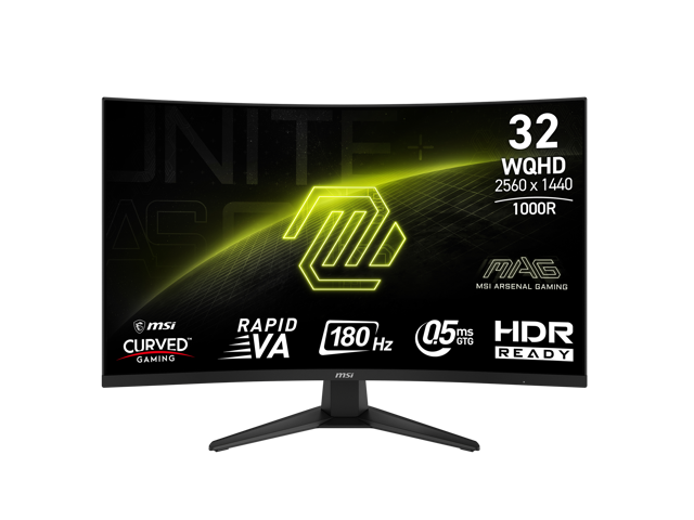 MSI 31.5" 180 Hz Rapid VA QHD Gaming Monitor 0.5ms (GTG) AMD Adaptive Sync Curved MAG 325CQF