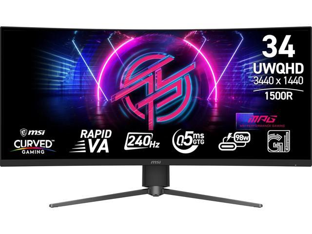 MSI 34" 3440x1440 240 Hz Rapid VA UWQHD Gaming Monitor 0.50 ms FreeSync (AMD Adaptive Sync) Curved MPG 346CQRF X24