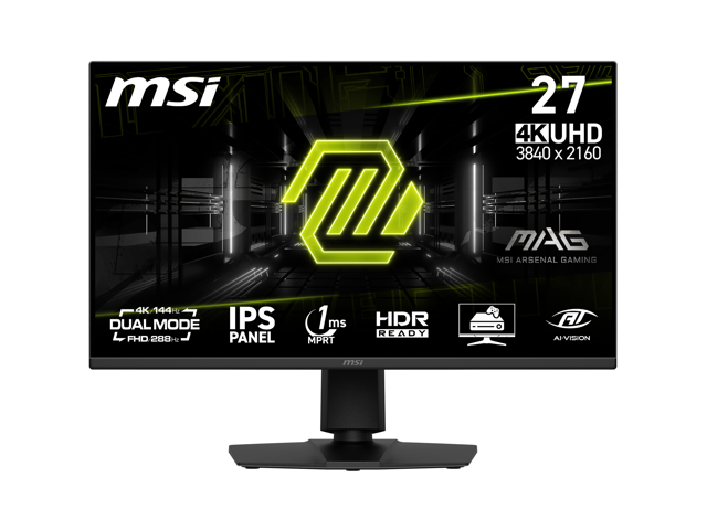 MSI 32" 160Hz UHD / 320Hz FHD Rapid IPS Gaming Monitor 0.50 ms FreeSync (AMD Adaptive Sync) Flat Panel MAG 322URDF E16
