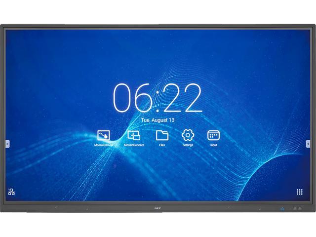 NEC CB861Q 86" Ultra HD Interactive Digital Signage with integrated 10pt IR Touch and Built in SoC w/ Whiteboarding and Wireless Presenting Software