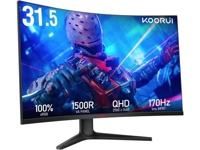 KOORUI 31.5" 170 Hz VA Gaming Monitor MPRT 1ms FreeSync Premium (AMD Adaptive Sync) Curved G3221SC