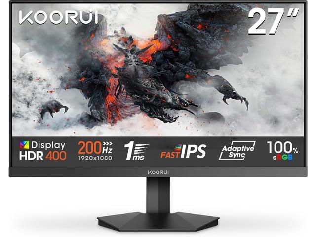 KOORUI 27" 200 Hz IPS Gaming Monitor MPRT 1ms FreeSync Premium (AMD Adaptive Sync) Flat Panel G2711P