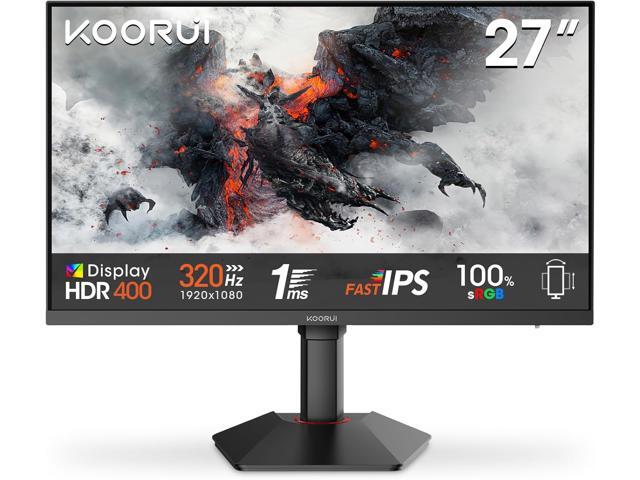 KOORUI 27" 320 Hz IPS Gaming Monitor DIC 1ms FreeSync Premium (AMD Adaptive Sync) Flat Panel G2721E