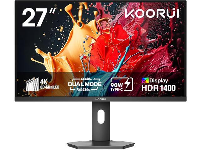 KOORUI 27" 320 Hz IPS Gaming Monitor DIC 1ms FreeSync Premium (AMD Adaptive Sync) Flat Panel S2741LM