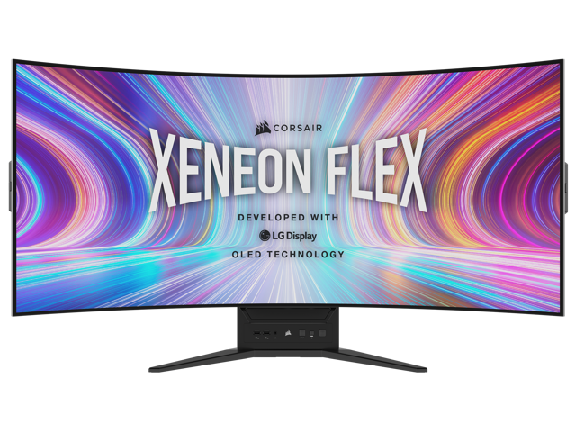 CORSAIR XENEON FLEX 45WQHD240 45-Inch OLED (3440 x1440) 240Hz  Bendable Gaming Display - G-SYNC Compatible - FreeSync™ Premium