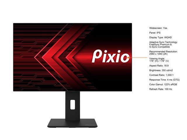 Pixio PX275C Prime 27 inch WQHD 1440p 100Hz Edge to Edge Bezel