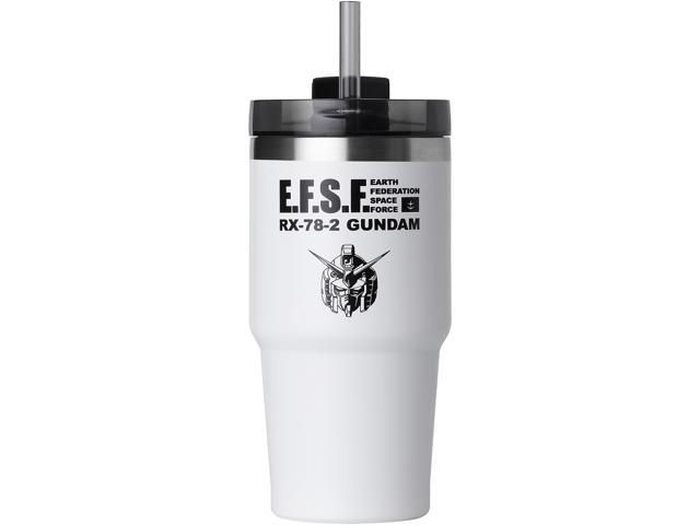 ASUS ROG Stainless Steel Tumbler GUNDAM EDITION Double-walled Thermal Insulation, 9cm Opening, SUS 304 Food-grade, BPA-free Tritran Plastic, Leak-proof Silicone Sealed Lid - 20oz/600ml