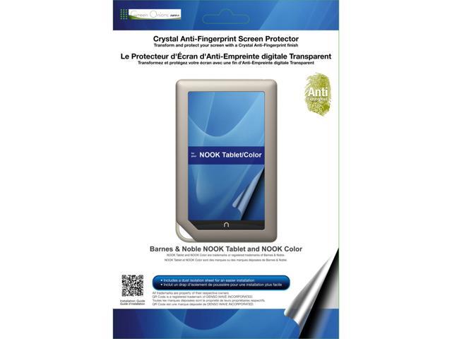 Green Onions Supply RT-SPNKTB01AF Crystal Anti-Fingerprint Screen Protector for Barnes & Noble NOOK Tablet / Color