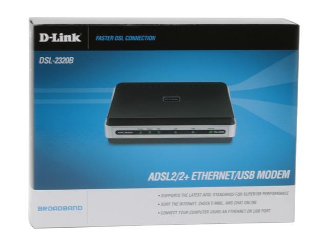 USB Ethernet Modem D-Link  DSL-2320B ADSL2/2 