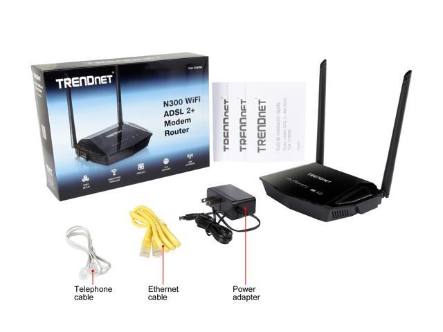 N300 WiFi ADSL 2+ Modem Router - TRENDnet TEW-723BRM