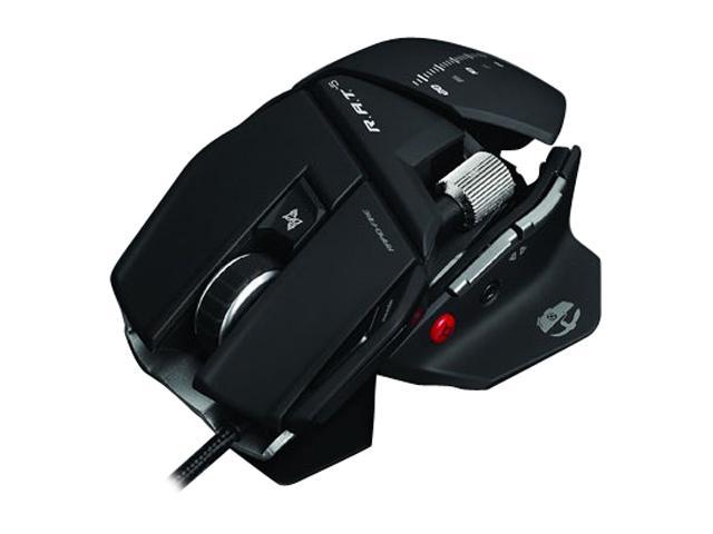 Mad Catz MCB4370500B2/04/1 Black 5 Programmable Buttons and 2 regular left and right mouse buttons Buttons 1 x Wheel USB Wired Laser 4000 dpi R.A.T. 5 Gaming Mouse