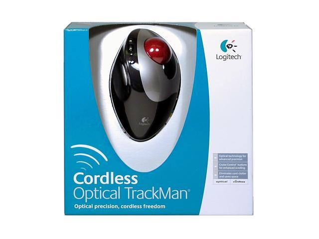 Logitech Cordless TrackMan 904369-0403 Black/Silver RF Wireless Optical Trackball - Newegg.com