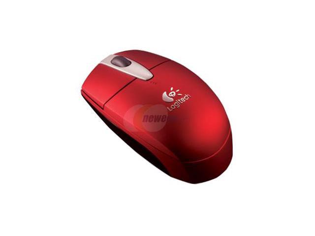 Logitech Cordless Optical Mouse for Notebooks 931151-0403 Red 3 Buttons 1 x Wheel Optical Mouse