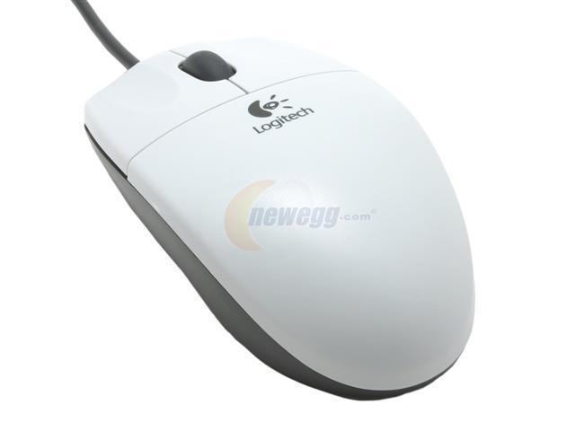 Logitech Value Optical 953544-0403 White 3 Buttons 1 x Wheel PS/2 Optical Mouse - OEM