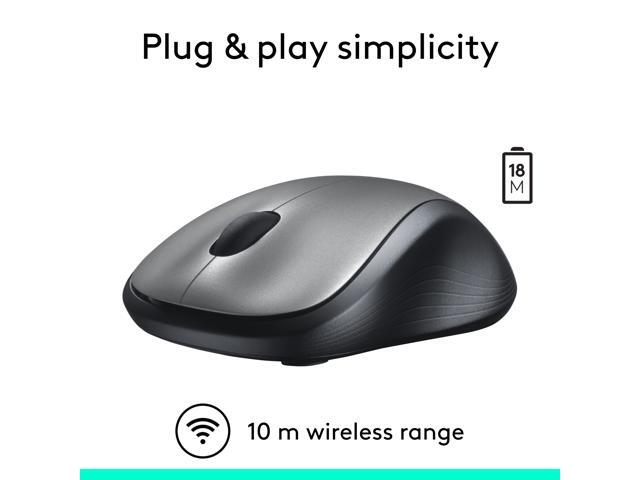 Logitech M310 910-001675 Dark Gray 3 Buttons 1 x Wheel USB RF Wireless Optical Mouse