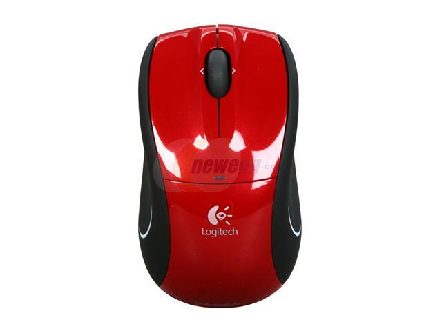 Refurbished Logitech V450 Nano Red Cordless Laser Mouse For Notebooks