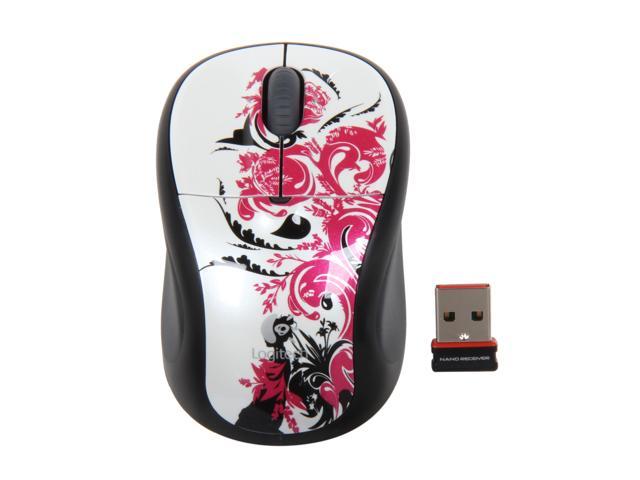 Open Box Logitech M305 Floral Spiral Rf Wireless Optical Mouse 3558