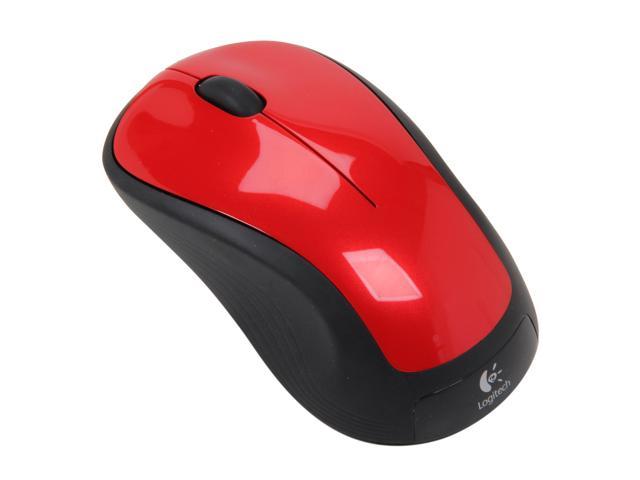 Logitech Logitech Red Full Size Wireless Mouse M310 Flame Red Wireless Laser -