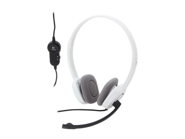 Logitech Recertified 981-000349 H150 3.5 mm Connector Supra-aural Stereo Headset - White