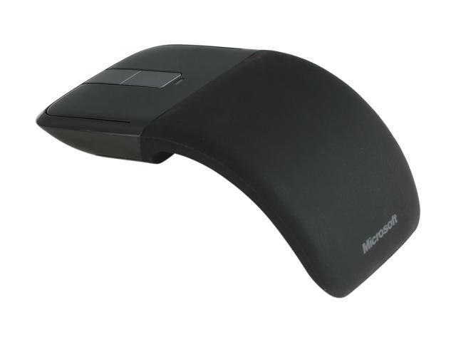Microsoft Arc Touch Mouse RVF-00001 Black 2 Buttons Touch Scroll USB RF Wireless BlueTrack 1000 dpi Mouse